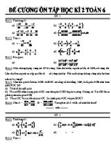 Đề cương ôn tập học kì 2 Toán 6